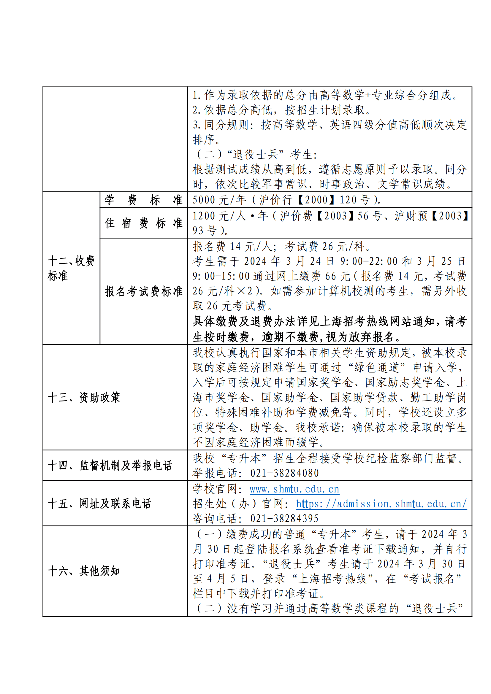 2024年上海海事大学专升本